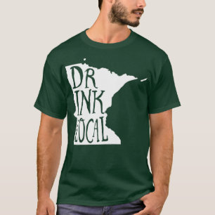 Drink van de omtrek van de lokale Minnesota-staat T-shirt