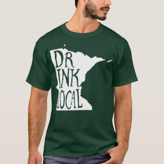 Drink van de omtrek van de lokale Minnesota-staat T-shirt