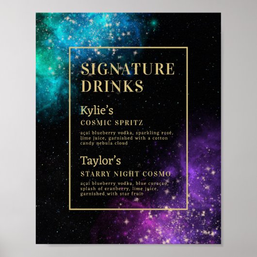 Drink van de sluiernevel van de Starry Wedding Poster (Voorkant)