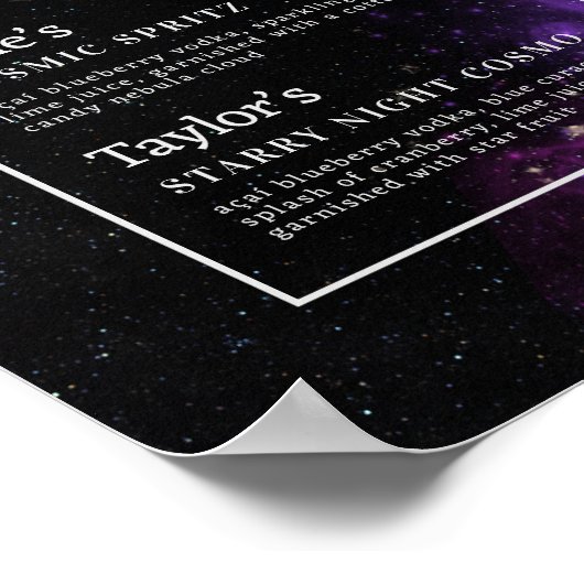 Drink van de sluiernevel van de Starry Wedding Poster (Hoek)