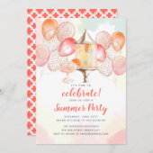 Drink van de zomerfeestdag kaart (Voorkant / Achterkant)