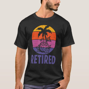 Drink van gepensioneerde kokokosnoot - palmboom - t-shirt