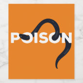 Drink van gif wijn etiket (Enkel label)