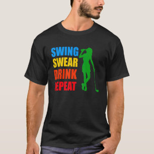 Drink van het Zwaaiend Kind Herhaal Golf Drink T-shirt