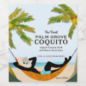 Drink van koquito Coconut Tropical Fruit Wijn Etiket (Enkel label)