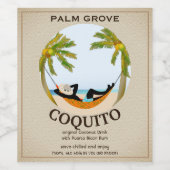 Drink van koquito Coconut Tropical Fruit Wijn Etiket (Enkel label)