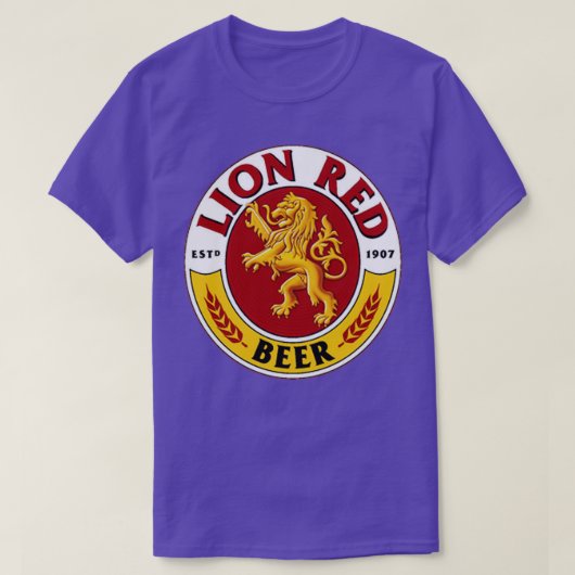 Drink van lionrood bier t-shirt (Design voorkant)