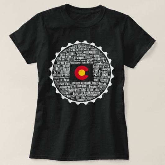 Drink van lokale Colorado-brouwerijen T-shirt (Design voorkant)
