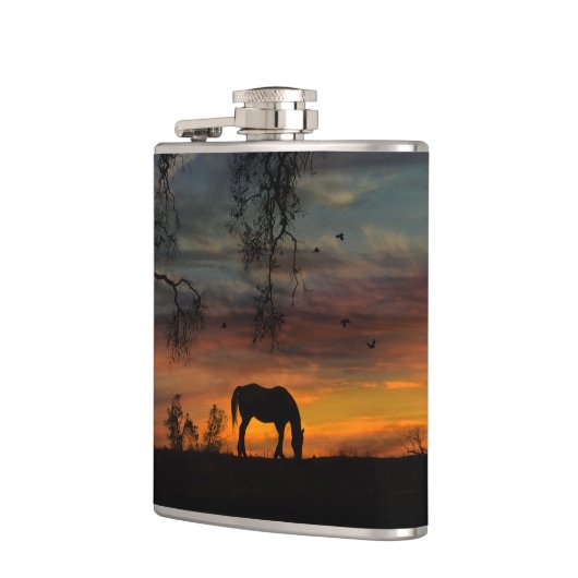 Drink van paarden heupfles (Links)