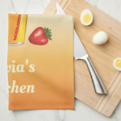 Drink van tropische Sinaasappels citrusvruchten en Theedoek (Quarter Fold)