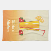 Drink van tropische Sinaasappels citrusvruchten en Theedoek (Horizontaal)