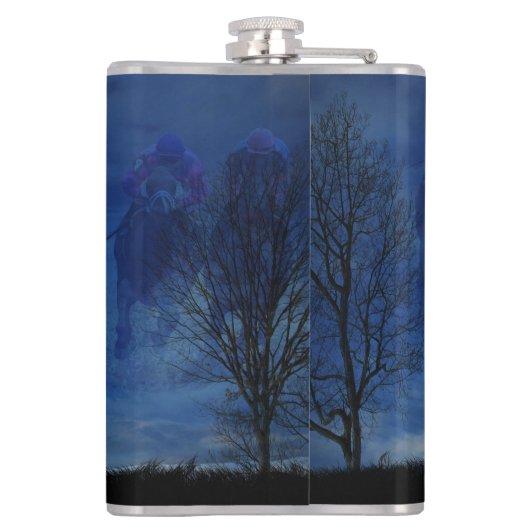 Drink van twee racepaard met thorax heupfles (Achterkant)