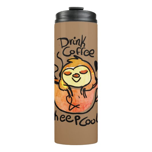 Drink van warme zoolkoffie thermosbeker (Voorkant)