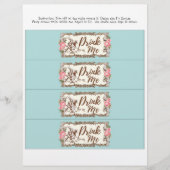 drink van waterflesje ME - Alice in wonderland dri Flyer (Voorkant)