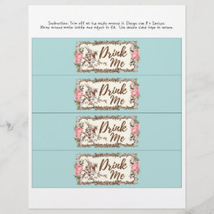 drink van waterflesje ME - Alice in wonderland dri Flyer