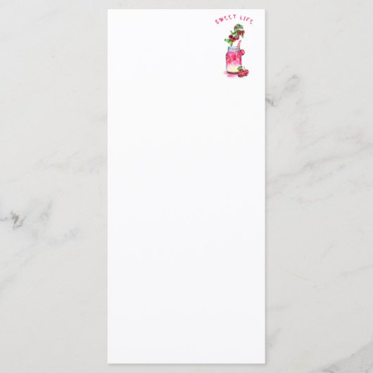 Drink van zoete kersen - zomerpartij menu (Voorkant)