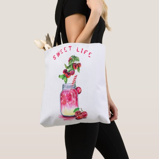 Drink van zoete kersen - zomerpartij tote bag (Dichtbij)