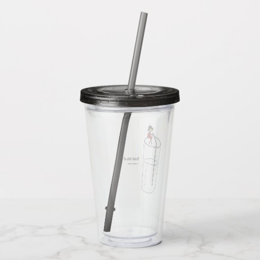 Drink veel waterstroommeters acryl drinkbeker (Achterkant)