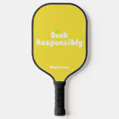 Drink Verantwoordelijk Naam Citrien Geel Pickleball Paddle (Voorkant)