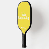 Drink Verantwoordelijk Naam Citrien Geel Pickleball Paddle (Links)