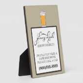 Drink Verantwoordelijke balk Fotoplaat (Zijkant)