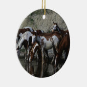 Drink verfpaarden keramisch ornament (Rechts)