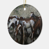 Drink verfpaarden keramisch ornament (Links)