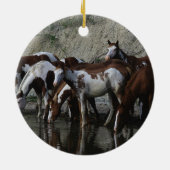 Drink verfpaarden keramisch ornament (Achterkant)