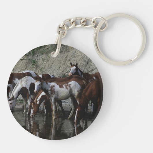Drink verfpaarden sleutelhanger (Achterkant)