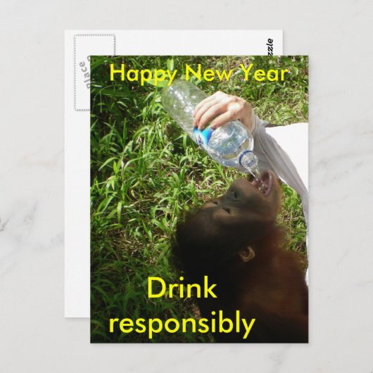 Drink viering briefkaart (Voorkant / Achterkant)