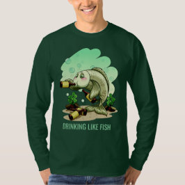 Drink Vis aangepaste tekst shirten & jassen T-shirt