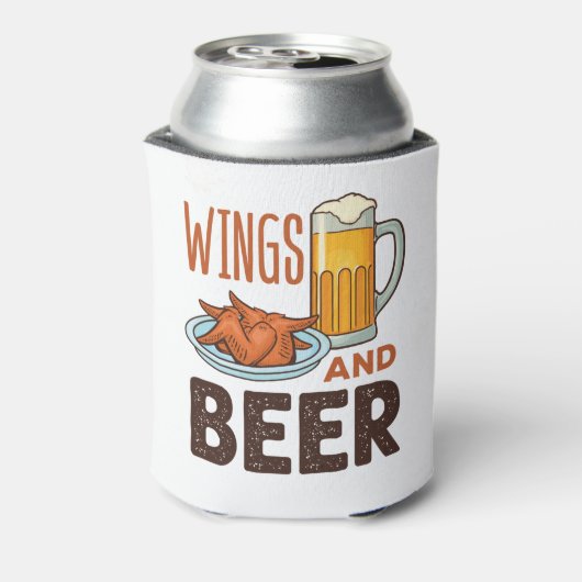 Drink vleugels en kippen van bier blikjeskoeler (Blikje Achterkant)