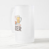 Drink vleugels en kippen van bier matglas bierpul (Voorkant links)