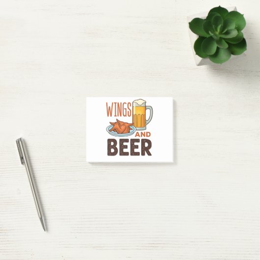 Drink vleugels en kippen van bier post-it® notes (Kantoor)