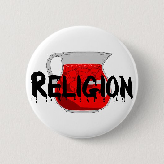 Drink voor hersenspoeling ronde button 5,7 cm (Voorkant)