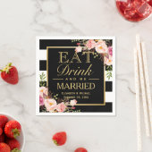 Drink voor weddenschappen en gehuwd Floral Gold Li Servetten (Insitu)