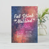 Drink voor weddenschappen met een oosterse sterren kaart (Staand voorkant)