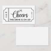 Drink voor zwart-withuwelijk Ticket Voucher (Voorkant / Achterkant)