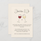 Drink voordat ik doe rode witte wijn bruiloft repe kaart (Voorkant / Achterkant)