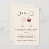 Drink voordat ik doe witte rode wijn bruiloft repe kaart (Voorkant / Achterkant)