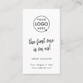 Drink Voucher | Bedrijfscyclus Logo Kaart Visitekaartje (Voorkant)
