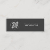 Drink Voucher Corporate Event Clean Grey Logo Kaar Mini Visitekaartje (Achterkant)