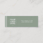 Drink Voucher Corporate Event Sage Green Logo Kaar Mini Visitekaartje (Achterkant)