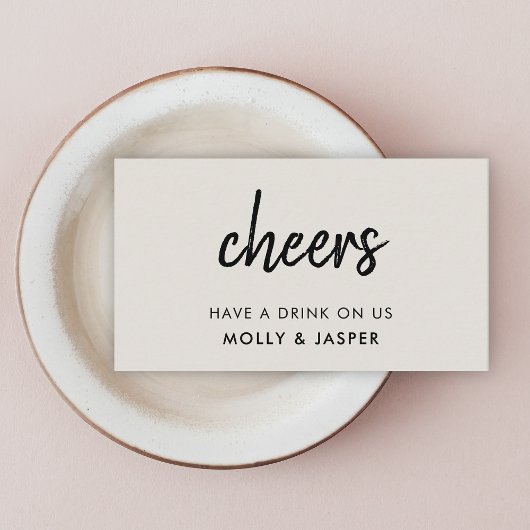 Drink Voucher | Grijze minimalistische coupon