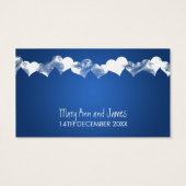 Drink Voucher Grunge Harten Blauw Visitekaartje (Achterkant)