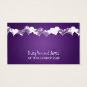 Drink Voucher Grunge Hearts Paarse Visitekaartjes (Achterkant)