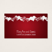 Drink Voucher Grunge Hearts Rood Visitekaartjes (Achterkant)