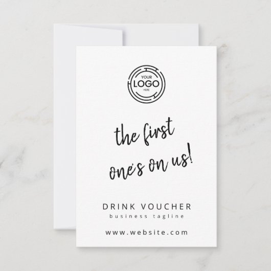 Drink voucher met Logo Kaart (Voorkant)