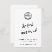 Drink voucher met Logo Kaart (Voorkant / Achterkant)