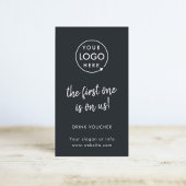 Drink Voucher | Modern Black Corporate Event Kaart Visitekaartje